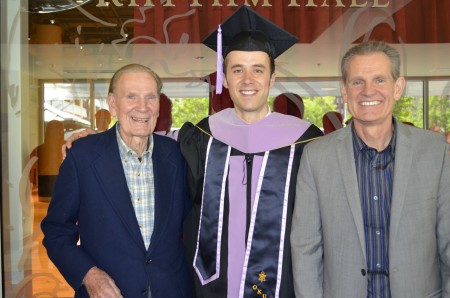 Dr Ronald Crabtree with Aaron Laird and Larry Crabtree at Aarons graduation from orthodontia school